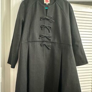 Elegant Black Women's Coat Dress